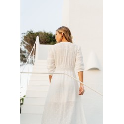VESTIDO LEORA WHITE EMBROIDERED SABINA MAXI DRESS JAASE 78,00 € -20%