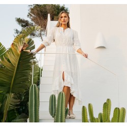 VESTIDO LEORA WHITE EMBROIDERED SABINA MAXI DRESS JAASE 48,75 € -30%