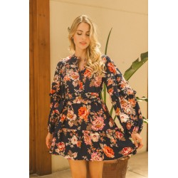 WINTER ROSE NAVY PRINT MONROE DRESS JAASE 46,00 € -20%