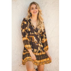 STARRY BLACK PRINT ALEXIS MINI JAASE