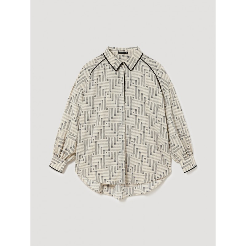 Camisa manga volumen estampada SKATÏE