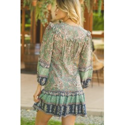 OLIVINE PRINT ALEXIS DRESS JAASE