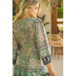 OLIVINE PRINT ALEXIS DRESS JAASE