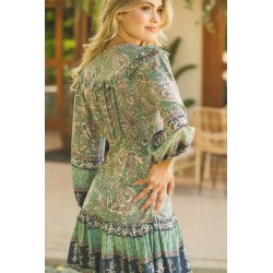OLIVINE PRINT ALEXIS DRESS JAASE