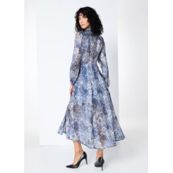 VESTIDO MIDI FLUIDO ESTAMPADO FLORAL VICTORIO & LUCCHINO