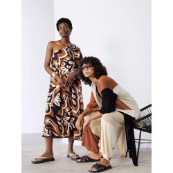 Vestido asimétrico estampado abstracto SKATÏE 45,00 € -60%