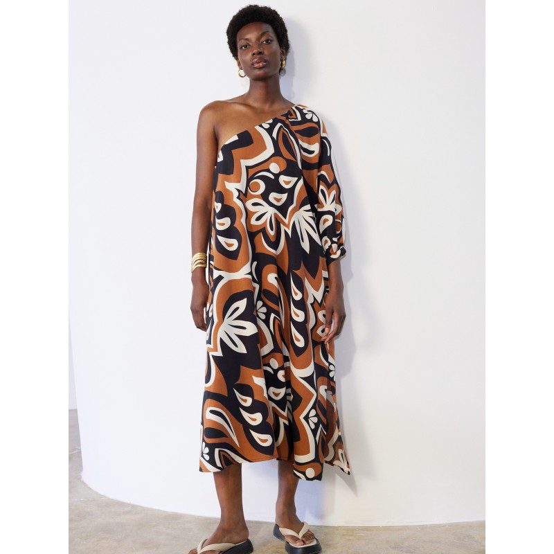 Vestido asimétrico estampado abstracto SKATÏE 45,00 € -60%