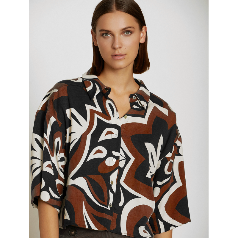 Camisa estampada manga corta SKATÏE