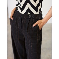 Pantalón ancho tejido lino y algodón bordado SKATÏE 72,50 €