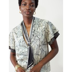 Blusa estampada satinada manga doble SKATÏE 26,00 € -60%