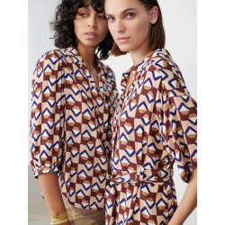 Vestido camisero corto estampado geometrico SKATÏE 35,00 € -60%