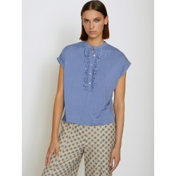 Camiseta modal cuello mao con volante SKATÏE