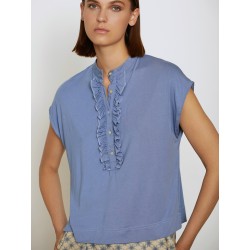 Camiseta modal cuello mao con volante SKATÏE