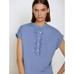 Camiseta modal cuello mao con volante SKATÏE