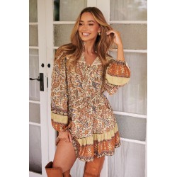 OAKIE PRINT OLIVIA MINI DRESS JAASE