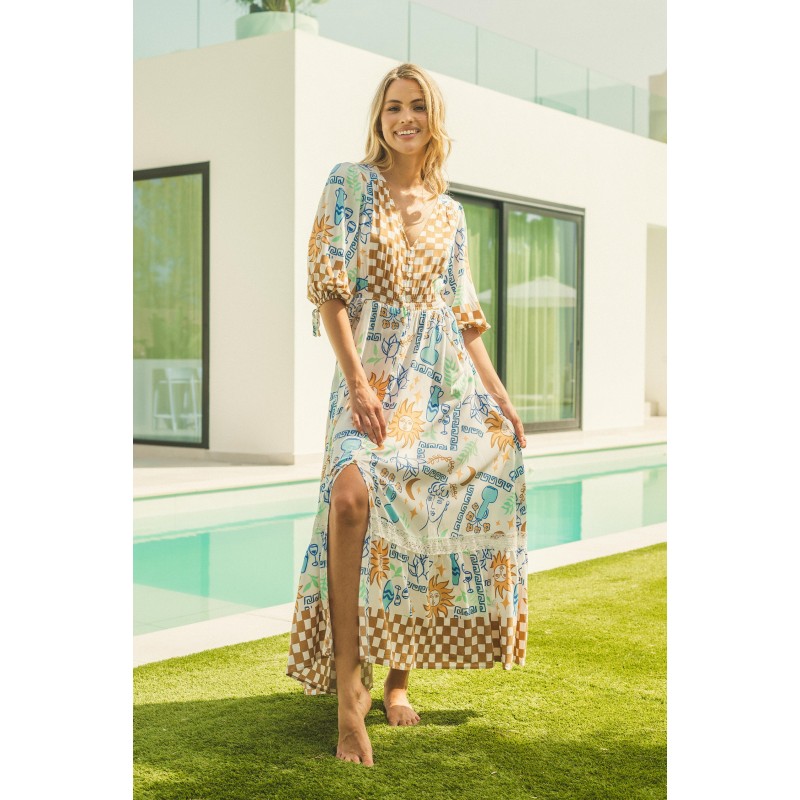 OLYMPIAN PRINT MOLLI MAXI JAASE