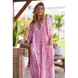 SEASHELLS PRINT BOHEME MIDI DRESS JAASE