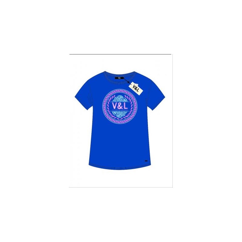 Camiseta Manga Corta Grafica Con Aplicacion Lentejuelas VICTORIO & LUCCHINO