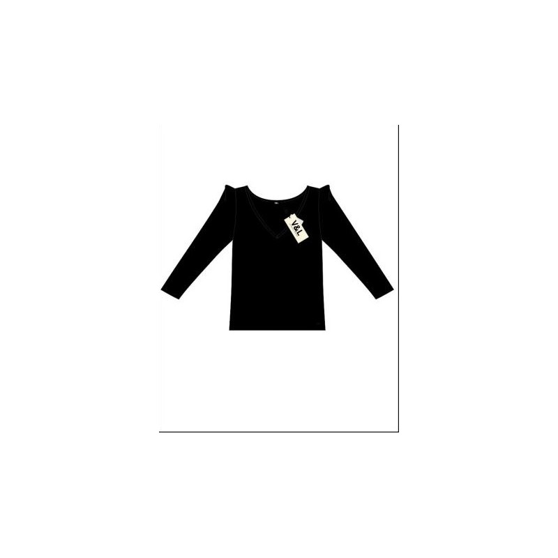 Camiseta Manga Larga Entallado Escote V VICTORIO & LUCCHINO