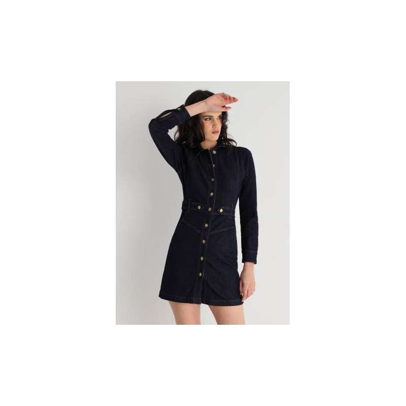 Vestido Corto Dark Wash Abotonado VICTORIO & LUCCHINO