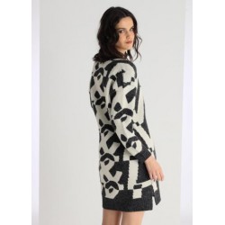 Vestido Corto Jacquard Logo VICTORIO & LUCCHINO