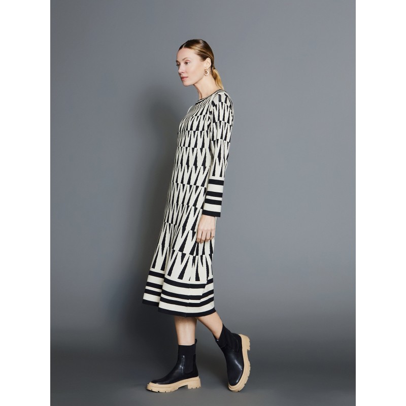 Vestido jacquard geométrico SKATÏE