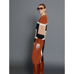 Vestido intarsia block color SKATÏE