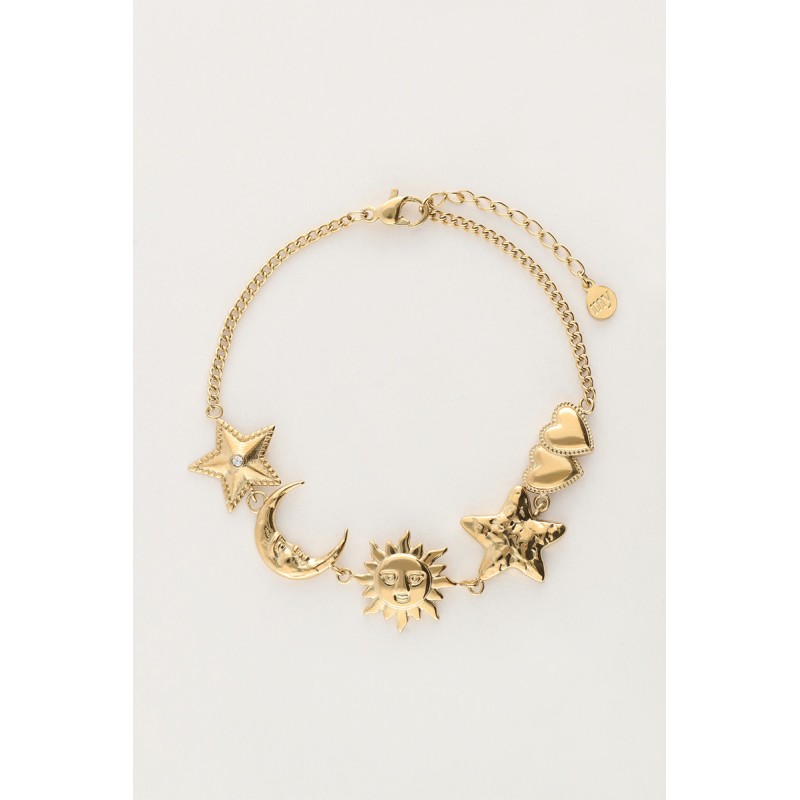 Pulsera de estrellas sol luna y corazones MY JEWELLERY