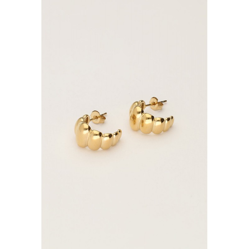 Pendientes de aro con burbuja de rayas MY JEWELLERY