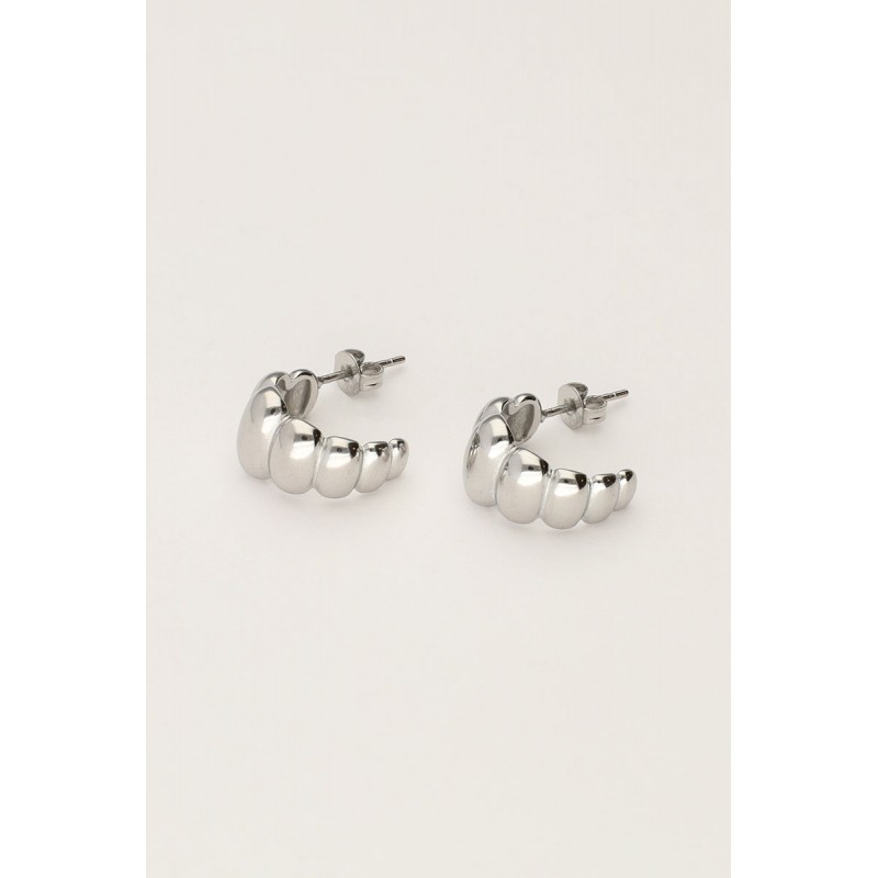 Pendientes de aro con burbuja de rayas MY JEWELLERY