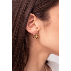 Pendientes de aro con burbuja de rayas MY JEWELLERY
