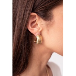 Pendientes de aro con textura acanalada MY JEWELLERY