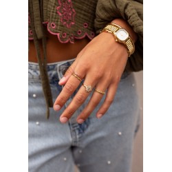 Anillo vintage con pequeñas flores rosas y rojas MY JEWELLERY 15,99 €