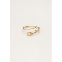 Anillo vintage con rosa MY JEWELLERY