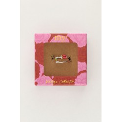 Anillo vintage con rosa de colores MY JEWELLERY