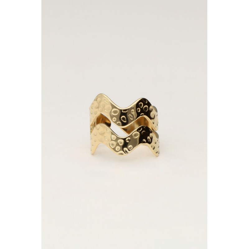 Anillo de declaración con doble onda MY JEWELLERY