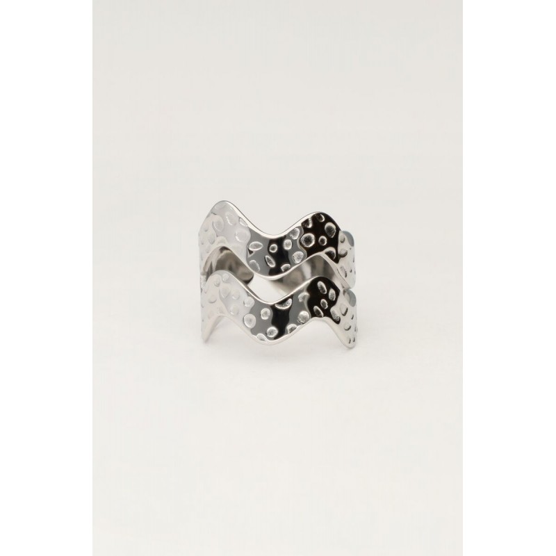 Anillo de declaración con doble onda MY JEWELLERY