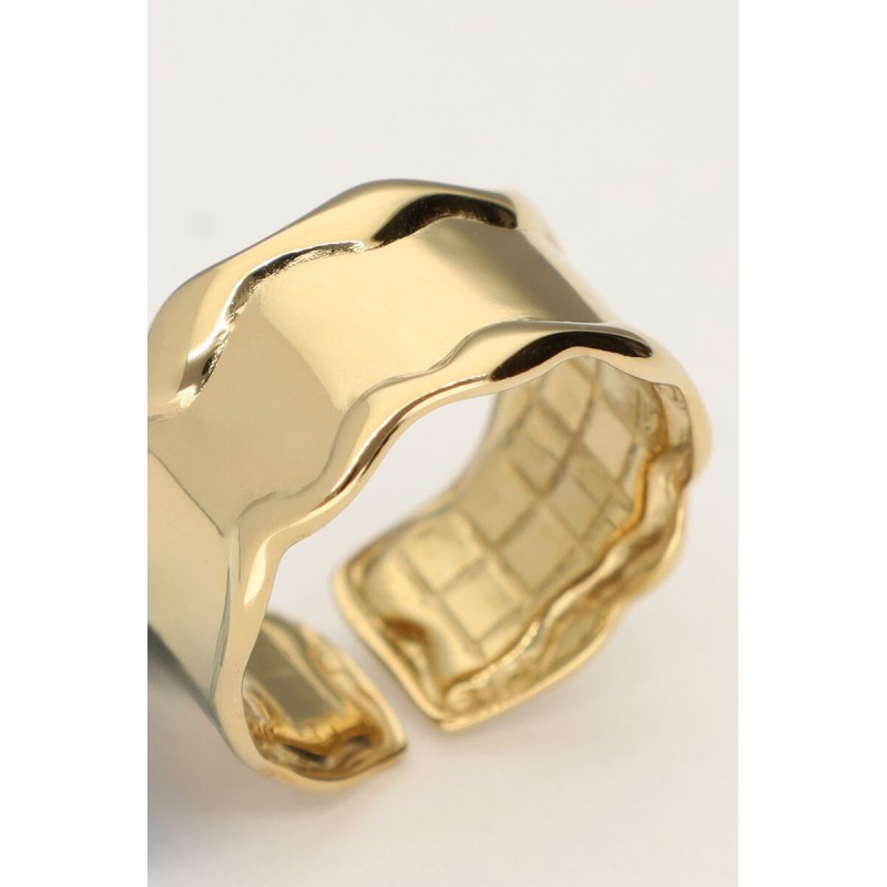 Anillo llamativo con ondas y textura MY JEWELLERY
