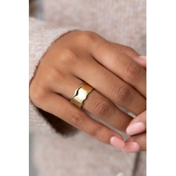 Anillo llamativo con ondas y textura MY JEWELLERY