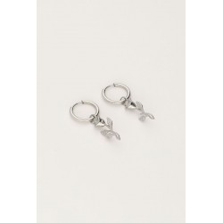 Pendientes vintage con mini rosa plana MY JEWELLERY