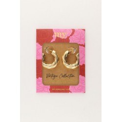 Pendientes vintage pequeños retorcidos MY JEWELLERY
