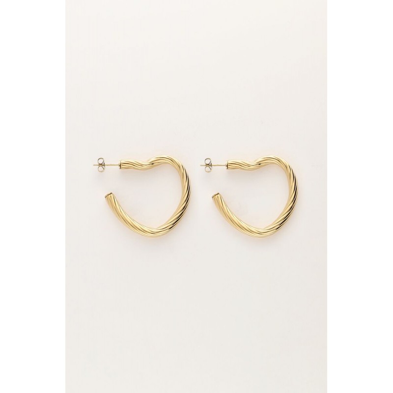 Pendientes vintage con corazones abiertos MY JEWELLERY