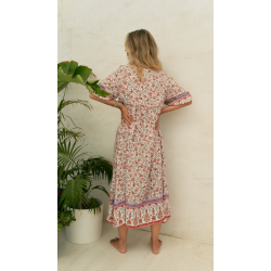 LOVE LETTERS PRINT PENNY MIDI DRESS JAASE