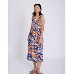 Vestido midi estampado abstracto SKATÏE