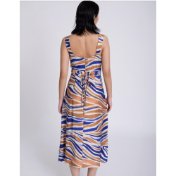 Vestido midi estampado abstracto SKATÏE