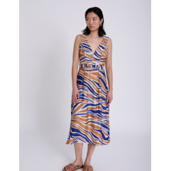 Vestido midi estampado abstracto SKATÏE