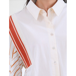 Camisa combinada rayas y liso SKATÏE 39,00 € -40%
