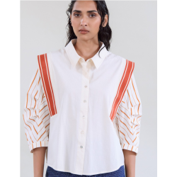 Camisa combinada rayas y liso SKATÏE 39,00 € -40%