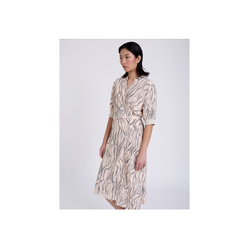 Vestido cruzado estampado aguas SKATÏE