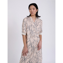 Vestido cruzado estampado aguas SKATÏE